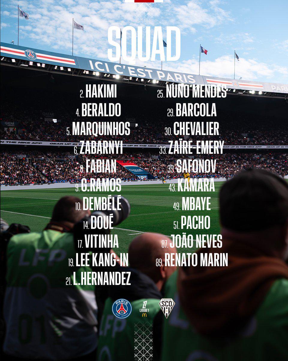 世界杯官网直播软件下载入口-巴黎战昂热大名单:若昂-内维斯回归,KK、多纳鲁马缺席